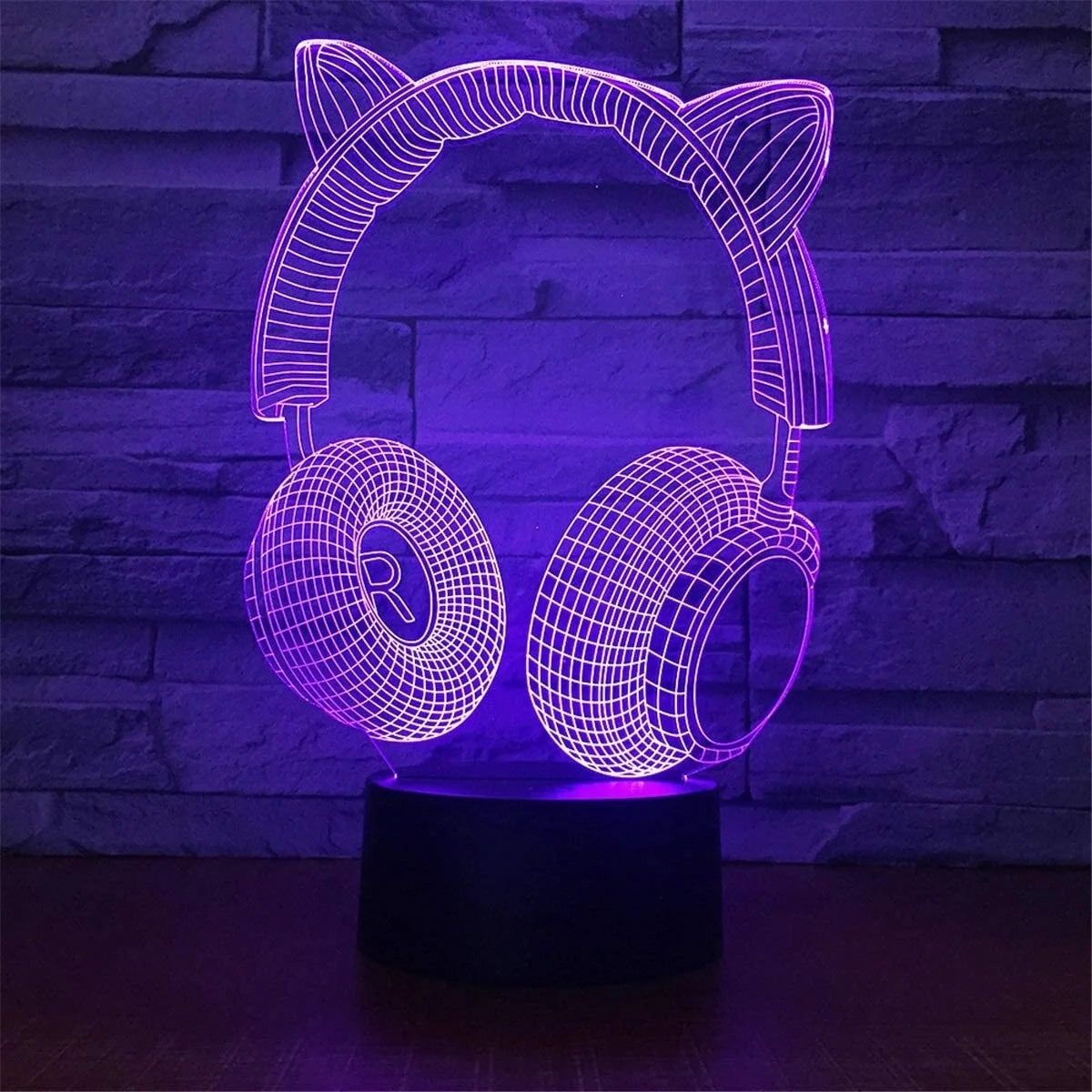 3D LED Lamp | Laser-Engraved Acrylic & 16 Colors