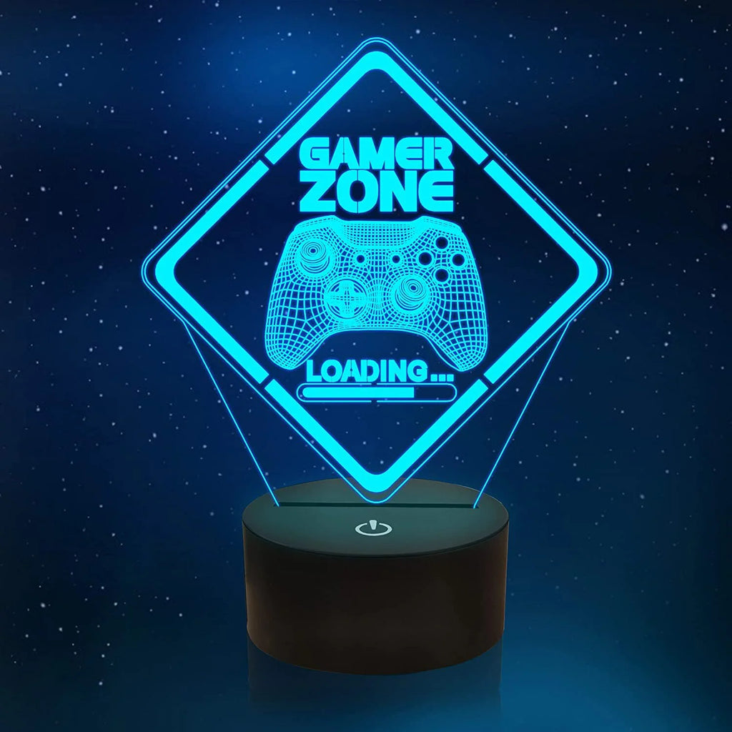 3D LED Lamp | Laser-Engraved Acrylic & 16 Colors