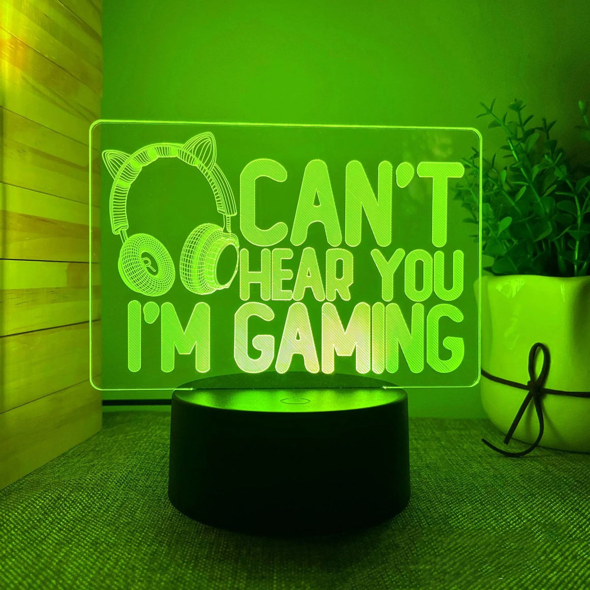 3D LED Lamp | Laser-Engraved Acrylic & 16 Colors