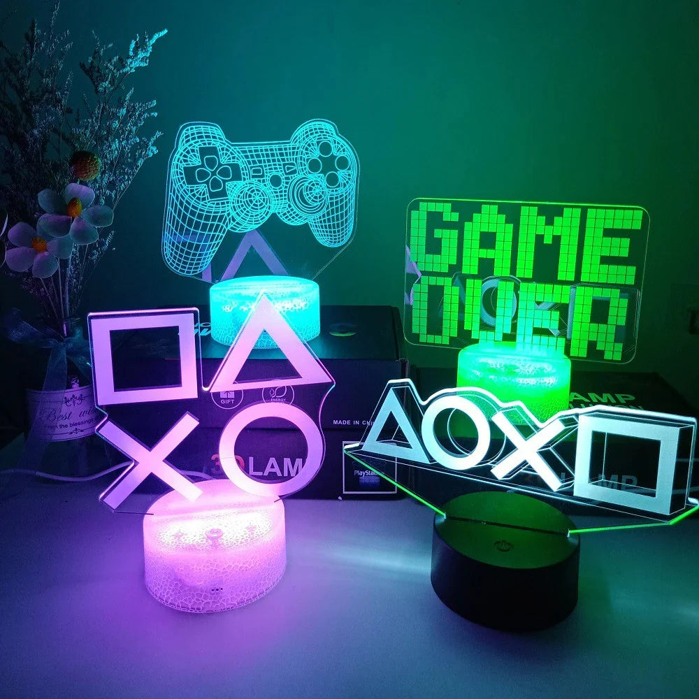 3D LED Lamp | Laser-Engraved Acrylic & Touch Remote Control