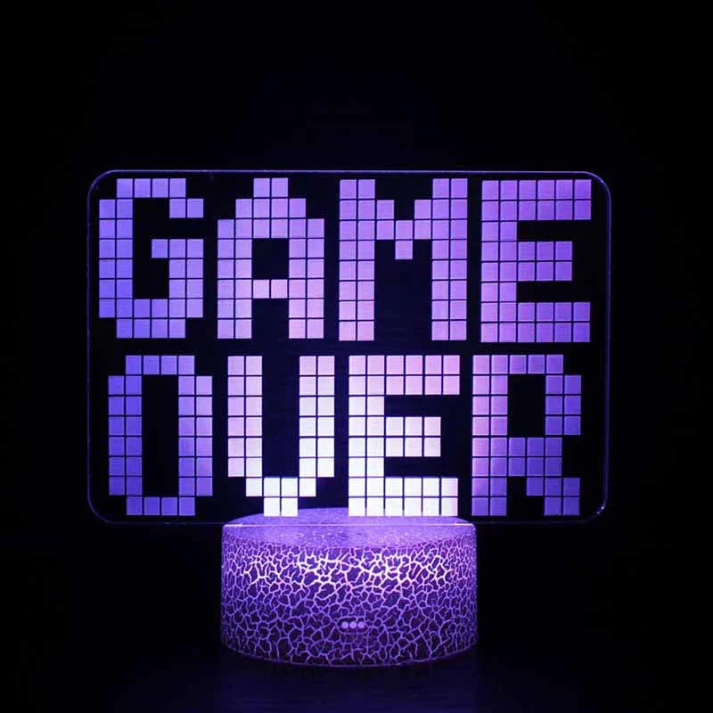 3D LED Lamp | Laser-Engraved Acrylic & Touch Remote Control