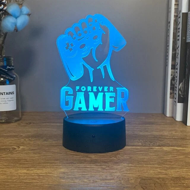 3D LED Lamp | Laser-Engraved Acrylic & Touch Remote Control