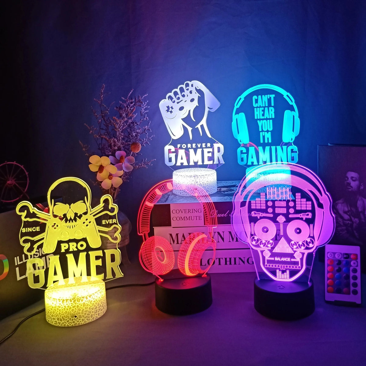 3D LED Lamp | Laser-Engraved Acrylic & Touch Remote Control