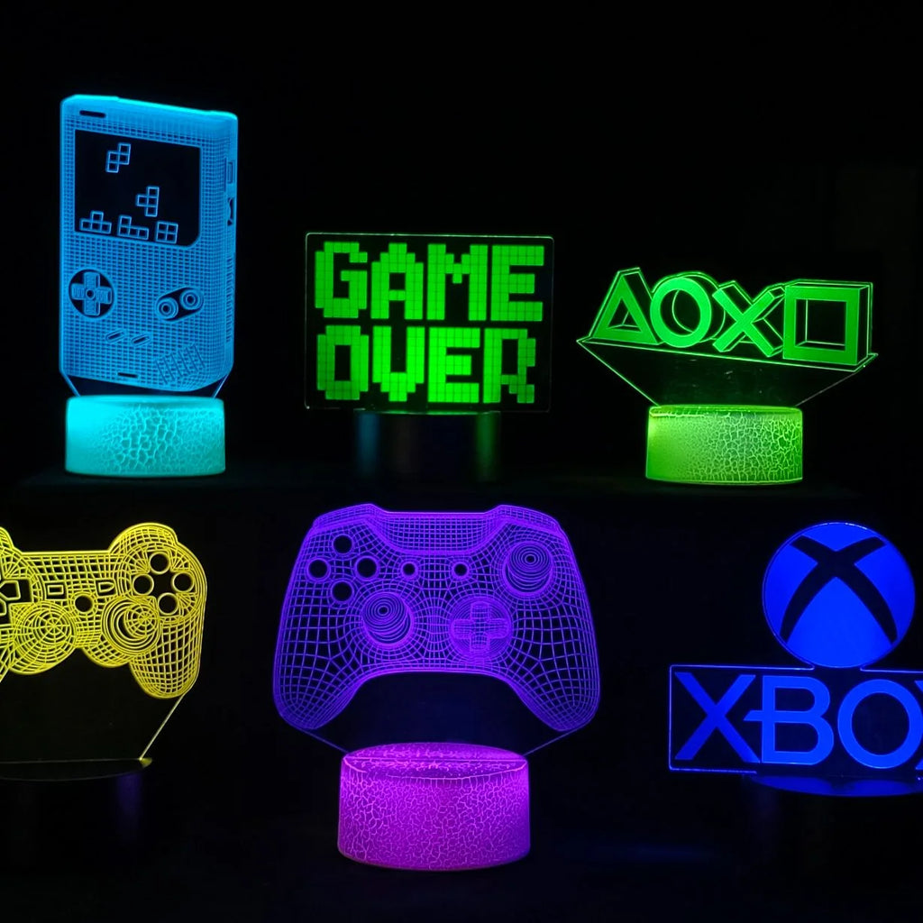 3D LED Lamp | Laser-Engraved Acrylic & Touch Remote Control