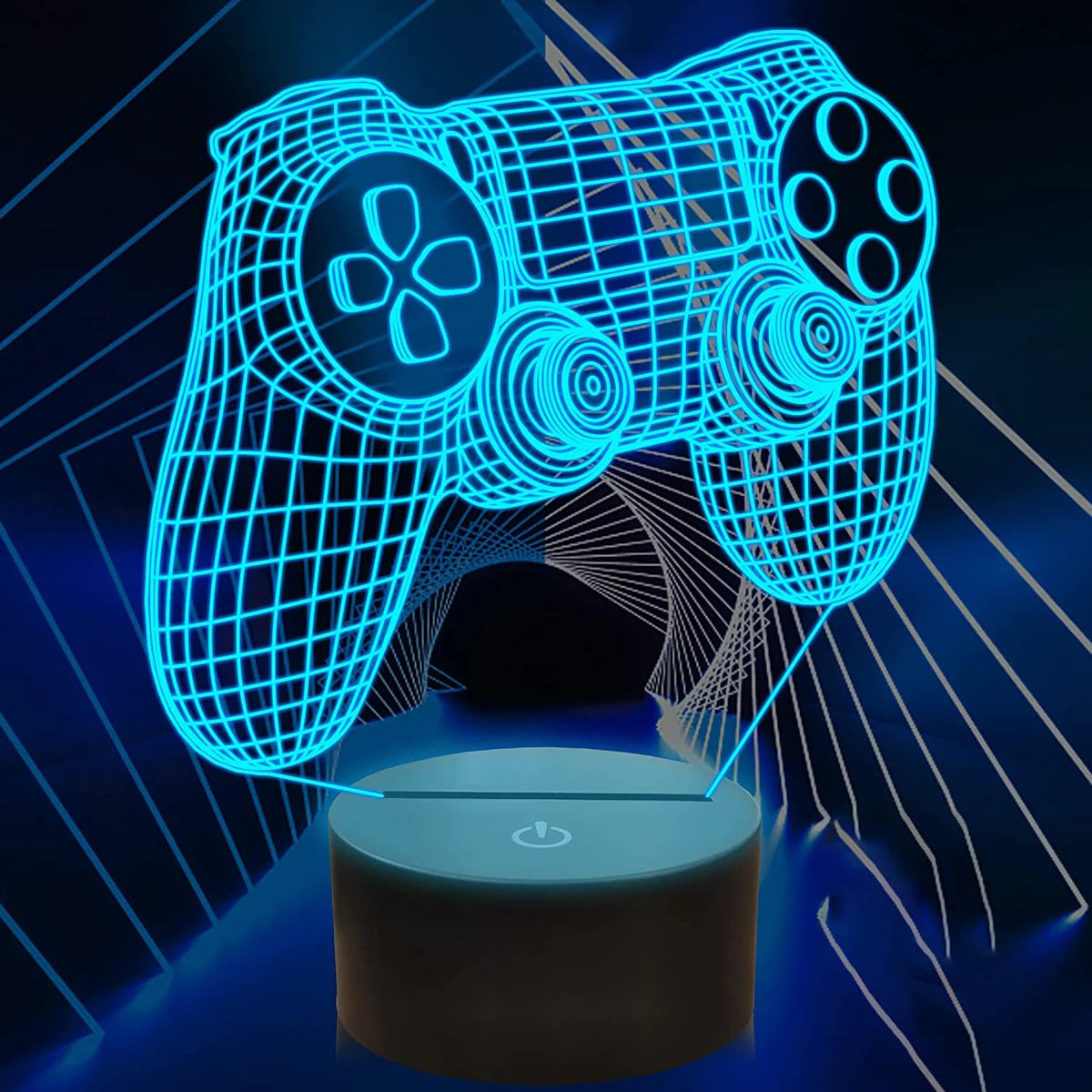 3D LED Lamp | Laser-Engraved Acrylic & Touch Remote Control