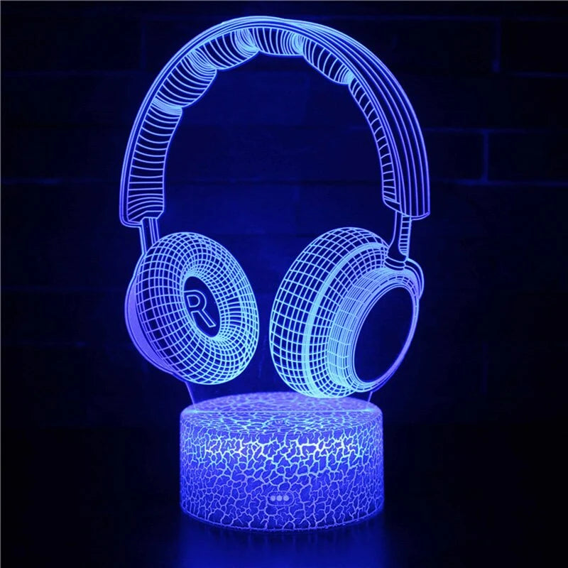 3D LED Lamp | Laser-Engraved Acrylic & Touch Remote Control