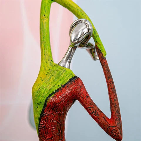 Abstract Sculpture | Handcrafted Multicolored Resin | Set of 3