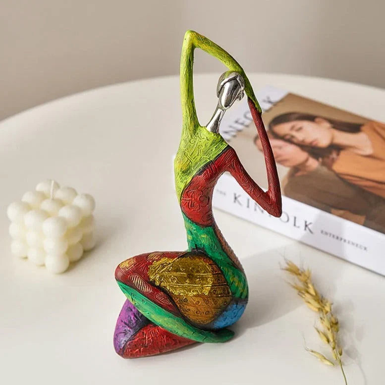 Abstract Sculpture | Handcrafted Multicolored Resin | Set of 3