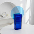 Acrylic Vase | Sculptural Abstract | Vibrant Blue & Orange