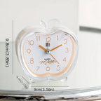 Alarm Clock | Quiet Sweep & Night Light | Crystal Apple Design