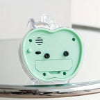 Alarm Clock | Quiet Sweep & Night Light | Crystal Apple Design