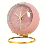 Alarm Clock | Retro Metal, Silent & Night Light