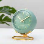 Alarm Clock | Retro Metal, Silent & Night Light