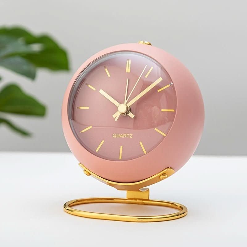 Alarm Clock | Retro Metal, Silent & Night Light