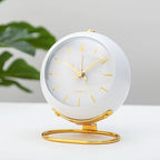 Alarm Clock | Retro Metal, Silent & Night Light
