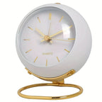 Alarm Clock | Retro Metal, Silent & Night Light