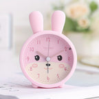 Alarm Clock | Silent Operation & Night Light | Cute Bunny Design