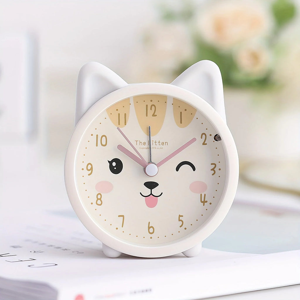 Alarm Clock | Silent Operation & Night Light | Cute Bunny Design