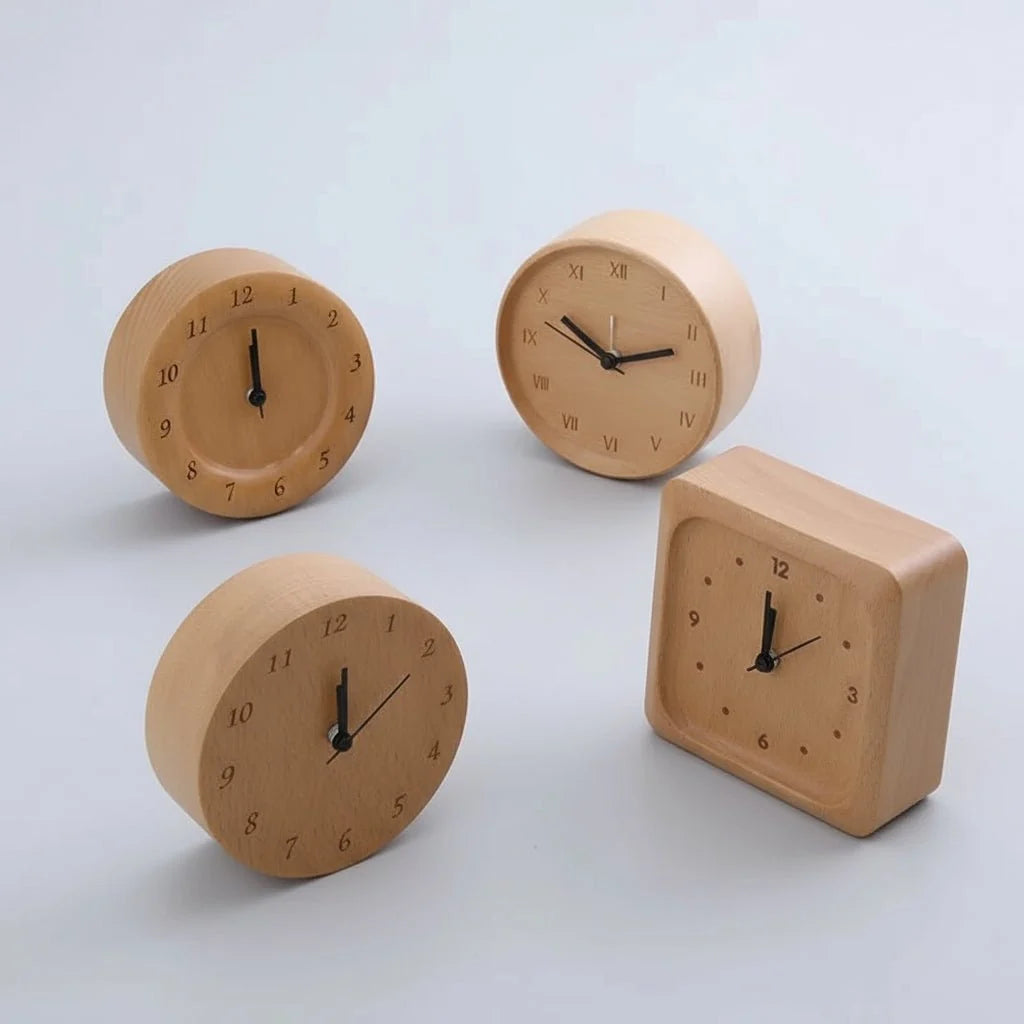 Alarm Clock | Solid Beech Wood & Silent Movement