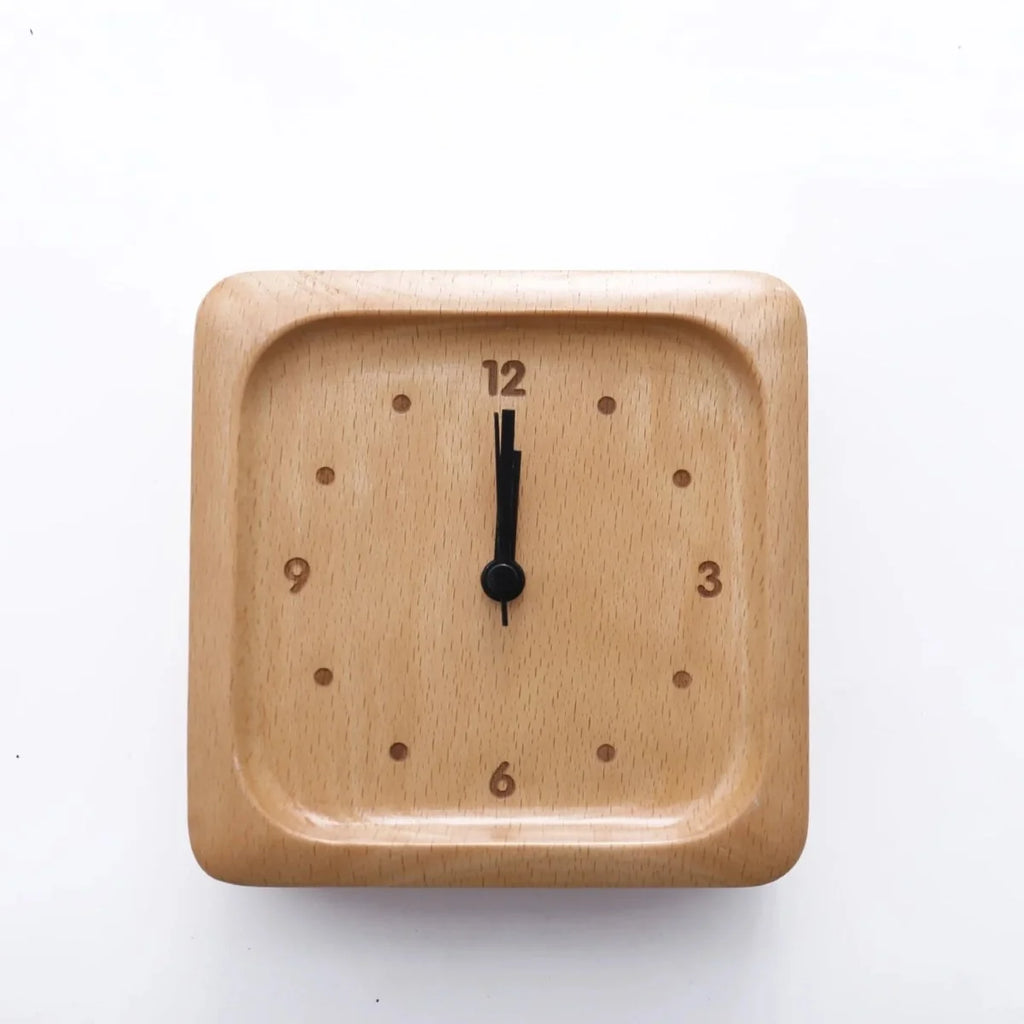 Alarm Clock | Solid Beech Wood & Silent Movement