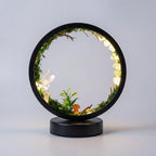Ambient Lamp | Crystal-Embellished & Lifelike Greenery | 18 x 22 cm