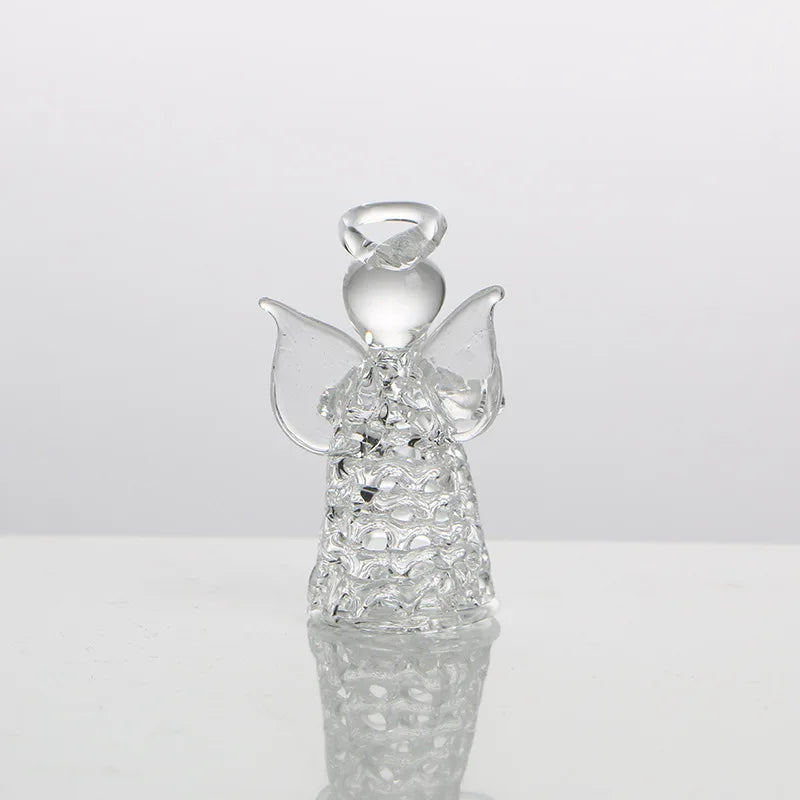 Angel Ornament | Crystal Clear Glass Mini | 4.7 cm Tall