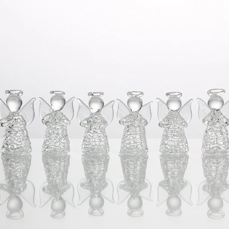 Angel Ornament | Crystal Clear Glass Mini | 4.7 cm Tall