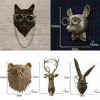 Animal Head Wall Decor | Hand-Painted & UV-Resistant Resin
