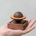 Aroma Diffuser | Carved Wood Jupiter Orbit | Waterless & Cordless | Magnetic Base