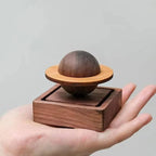 Aroma Diffuser | Carved Wood Jupiter Orbit | Waterless & Cordless | Magnetic Base