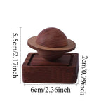 Aroma Diffuser | Carved Wood Jupiter Orbit | Waterless & Cordless | Magnetic Base
