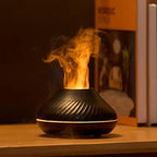Aroma Diffuser | Soft Flame Nightlight & Ultra-Quiet Mist | 130 ml