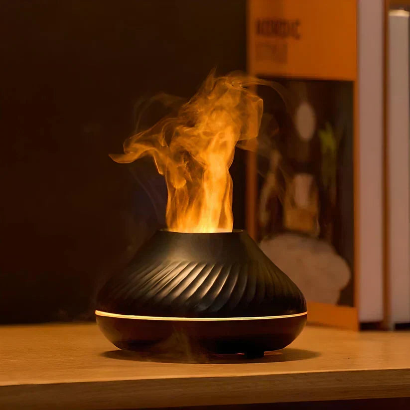Aroma Diffuser | Soft Flame Nightlight & Ultra-Quiet Mist | 130 ml
