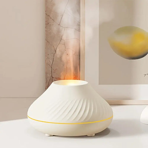 Aroma Diffuser | Soft Flame Nightlight & Ultra-Quiet Mist | 130 ml