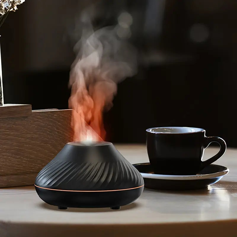 Aroma Diffuser | Soft Flame Nightlight & Ultra-Quiet Mist | 130 ml