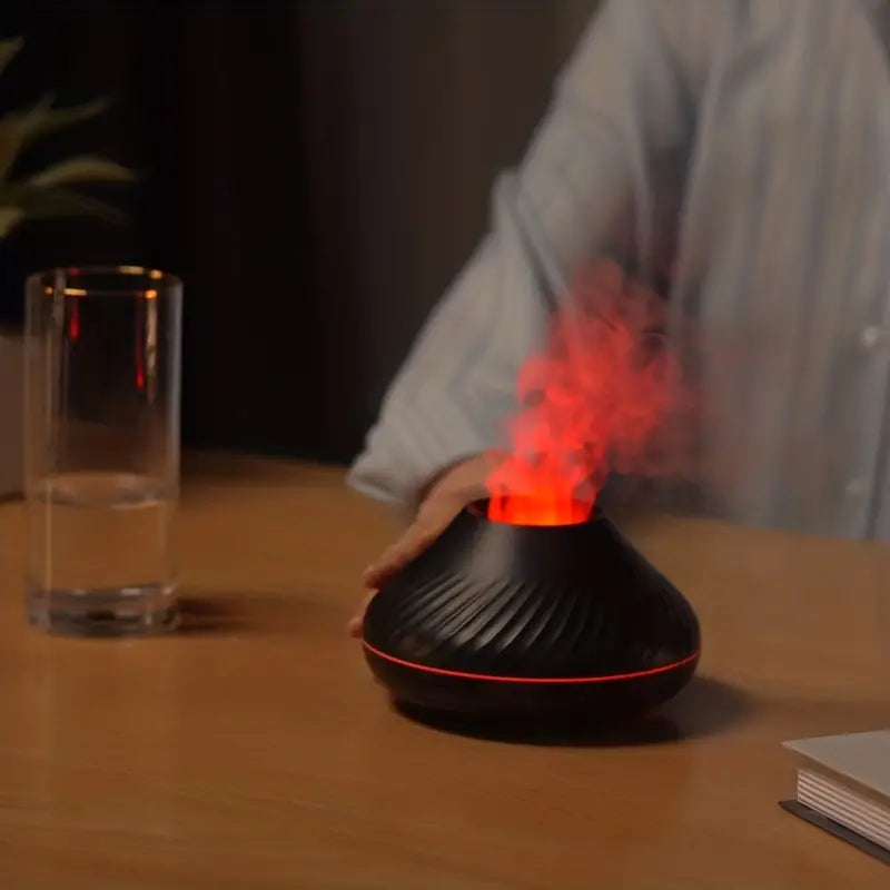 Aroma Diffuser | Soft Flame Nightlight & Ultra-Quiet Mist | 130 ml