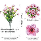 Artificial Flowers | UV-Resistant & Colorfast | 120-480 Pieces