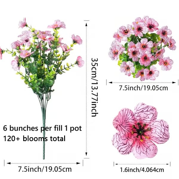 Artificial Flowers | UV-Resistant & Colorfast | 120-480 Pieces