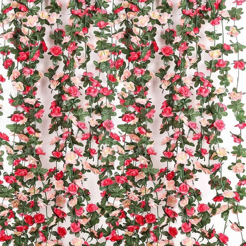 Artificial Rose Garland | Silk Roses & Long-Lasting | 230 cm