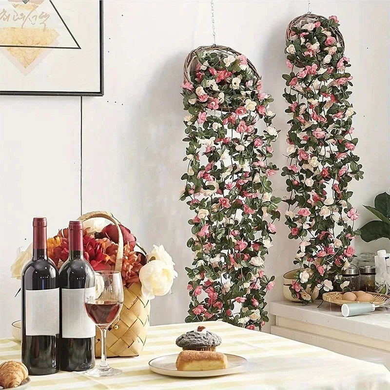 Artificial Rose Garland | Silk Roses & Long-Lasting | 230 cm