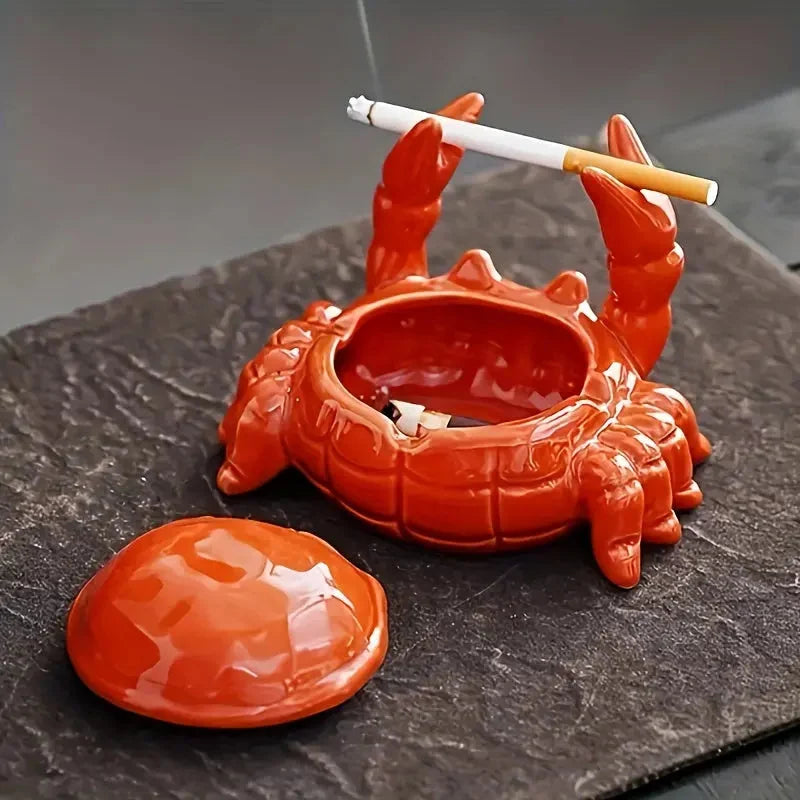 Ashtray | Crab-Shaped & Removable Lid