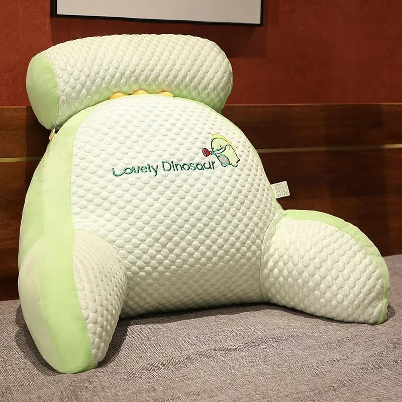 Back Support Cushion | Ergonomic Contoured Support & Washable Cotton Cover | Sizes S & L
