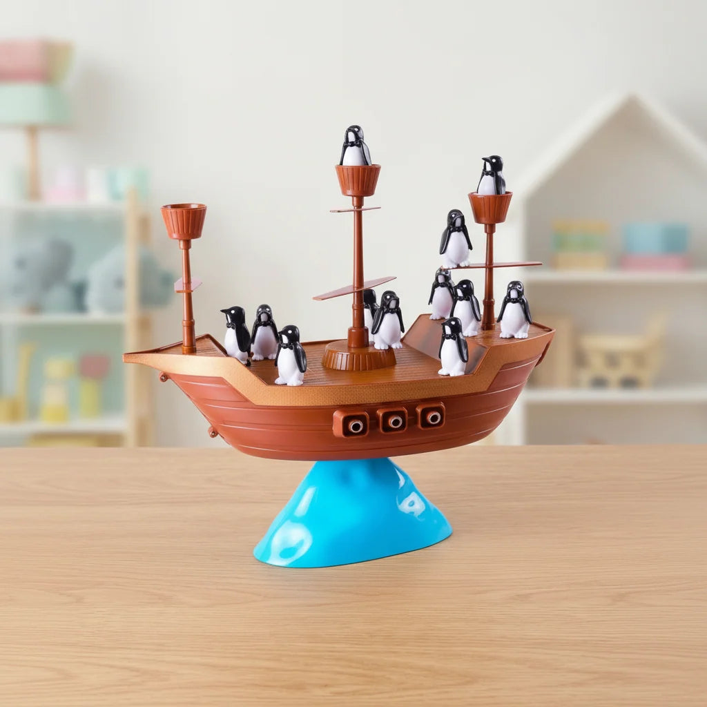 Balancing Game | Wobbly Base & Wooden Pieces | Ages 3+