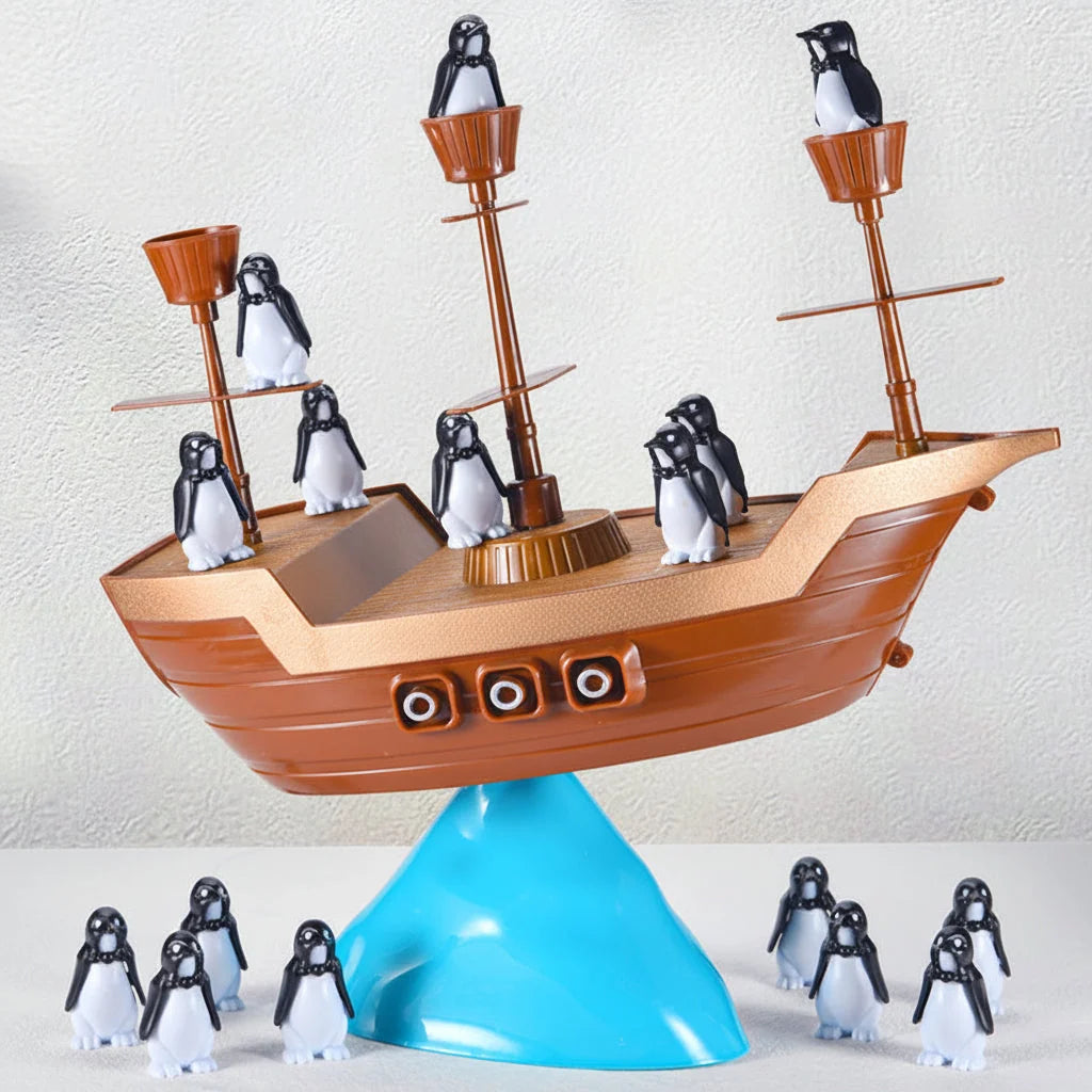 Balancing Game | Wobbly Base & Wooden Pieces | Ages 3+