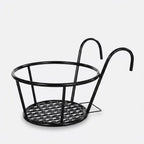 Balcony Pot Holder | Hook-On No-Drill & Open-Grid Drainage | Set of 3