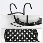 Balcony Pot Holder | Hook-On No-Drill & Open-Grid Drainage | Set of 3