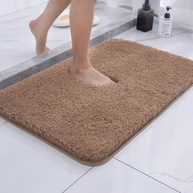 Bath Rug | Ultra-Soft Microfiber & Non-Slip Rubber Backing