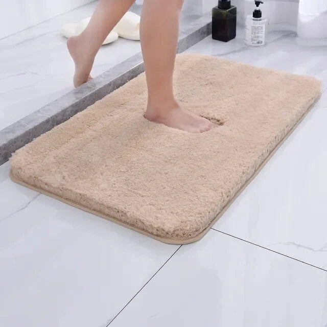 Bath Rug | Ultra-Soft Microfiber & Non-Slip Rubber Backing