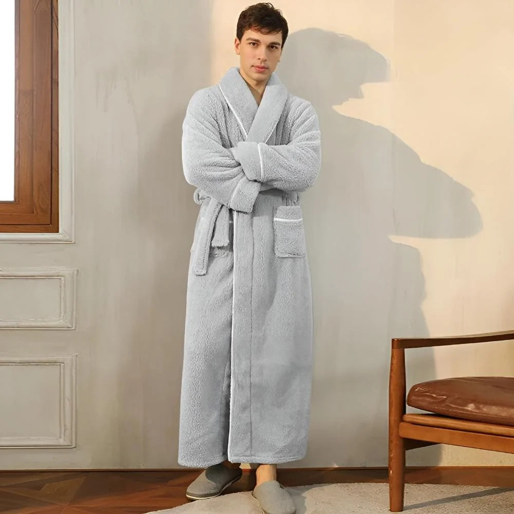 Bathrobe | Coral Fleece Shawl Collar & Pockets