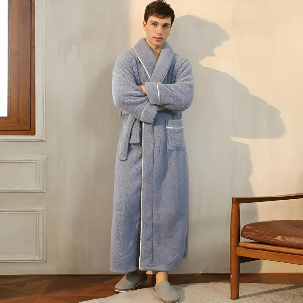 Bathrobe | Coral Fleece Shawl Collar & Pockets